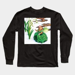 Mouse Fairy & Snowdrops Long Sleeve T-Shirt